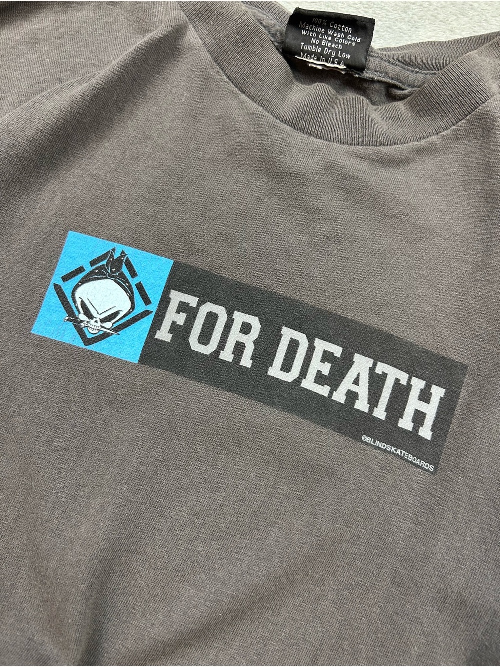 Vintage 90s Blind Skateboards “For Death” Graphic Tee - Picture 2 of 7